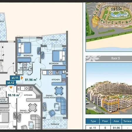Beachfront Panoramic Flat @ South Bay
